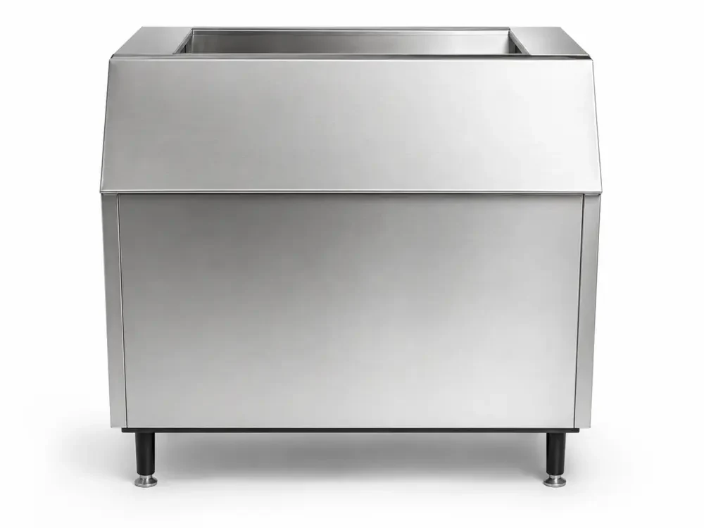 Stainless-steel ice storage bin